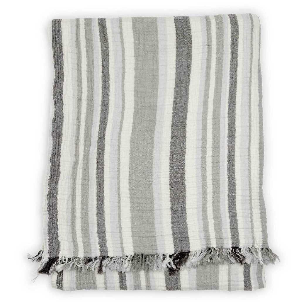 Dala crinkle striped throw