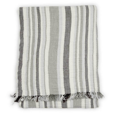 Dala crinkle striped throw