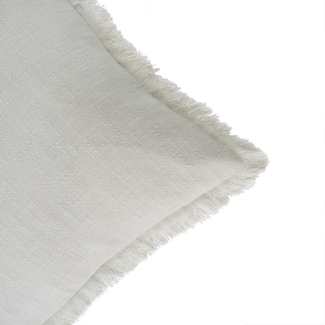 Frayed Edge Pillow - Light Grey 20x20 (Moonstruck)
