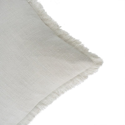 Frayed Edge Pillow - Light Grey 20x20 (Moonstruck)