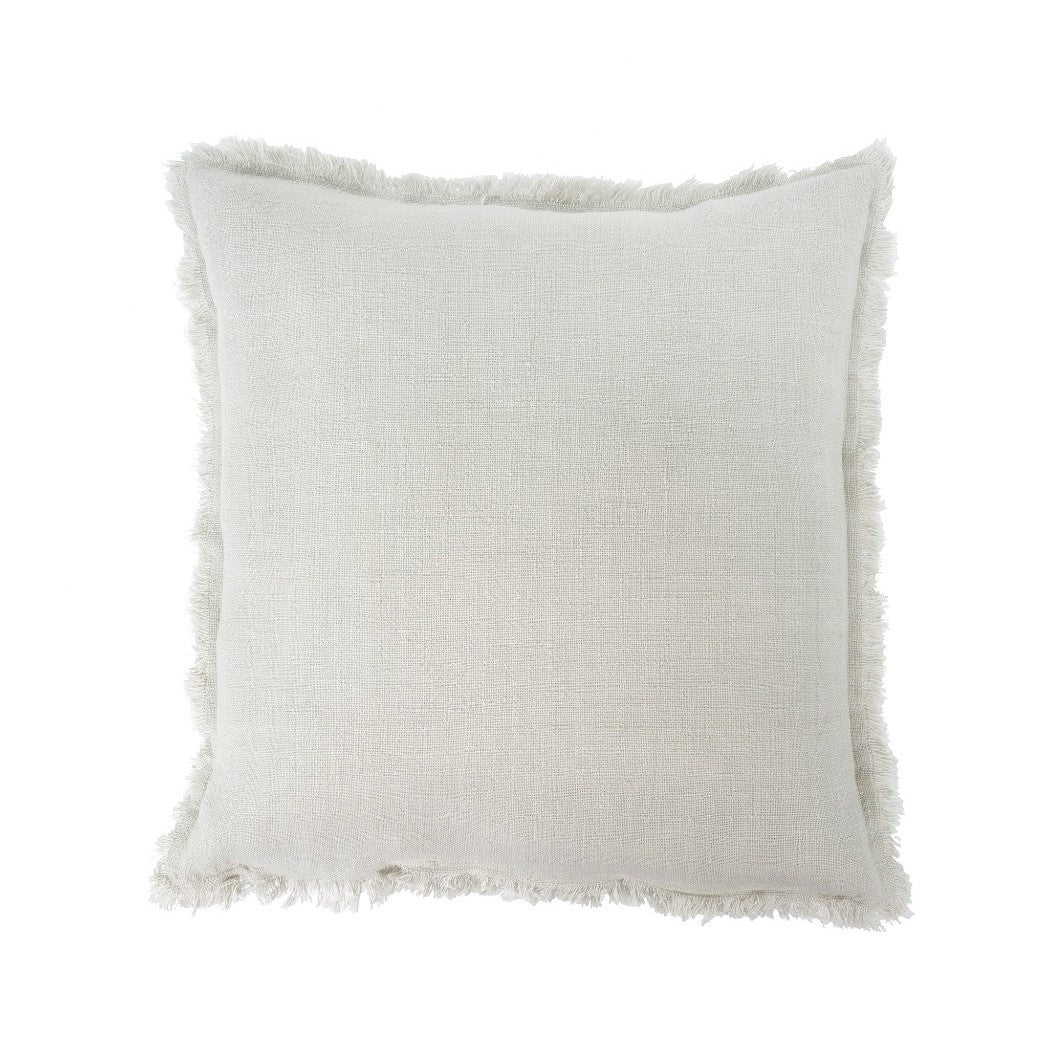 Frayed Edge Pillow - Light Grey 20x20 (Moonstruck)