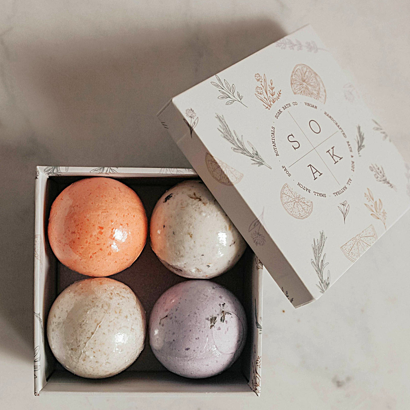 Mini bath bombs - set of 4