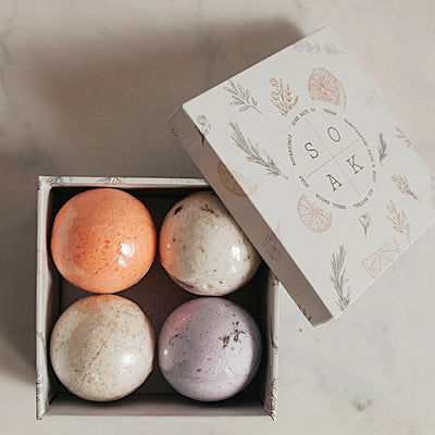 Mini bath bombs - set of 4