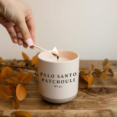 Palo Santo Patchouli Stoneware Candle