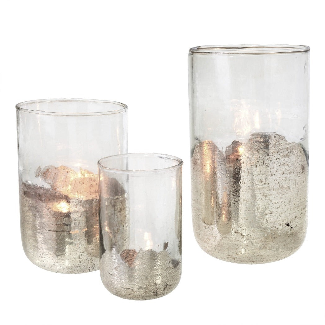 Silver Ridge Hurricane Vases