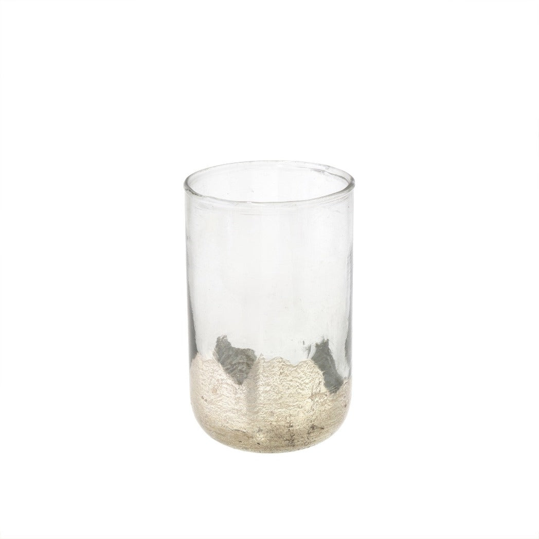 Small Glass Hurricane Candle Holder