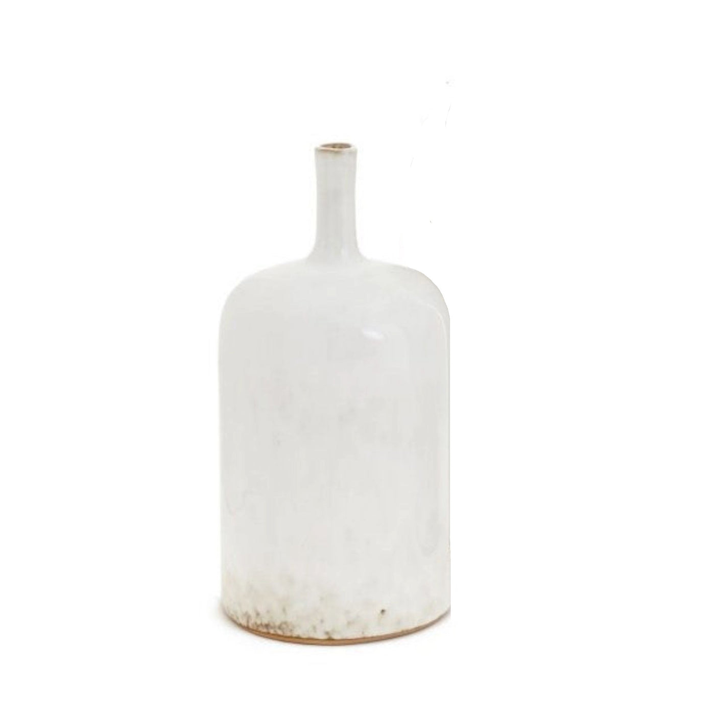 Bottleneck vases - off-White stoneware with a bit of terracotta color on edges: Medium #8360054