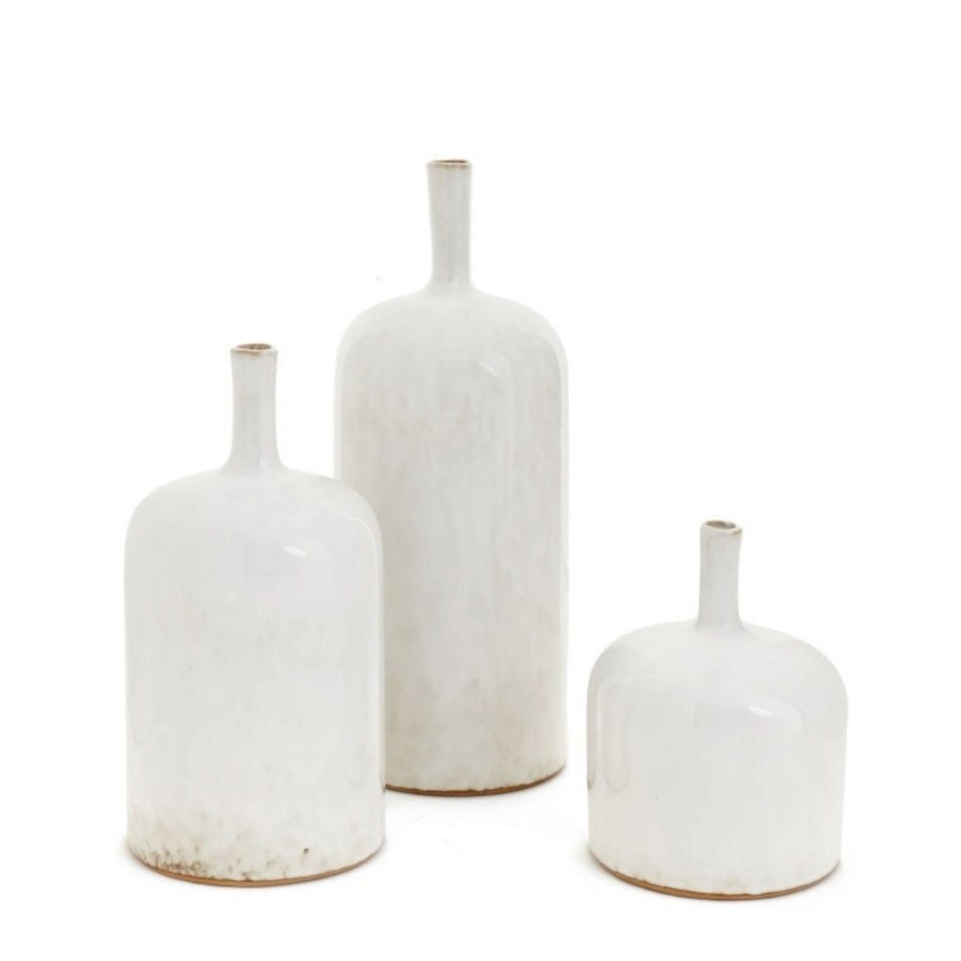 Stoneware Bottleneck Vases: Available in 3 sizes, each sold individually.