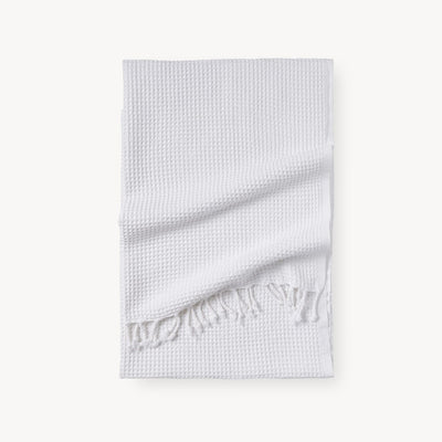 Stonewashed Waffle Towel - Salt White.