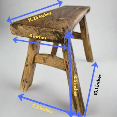 Vintage wooden stool dimensions