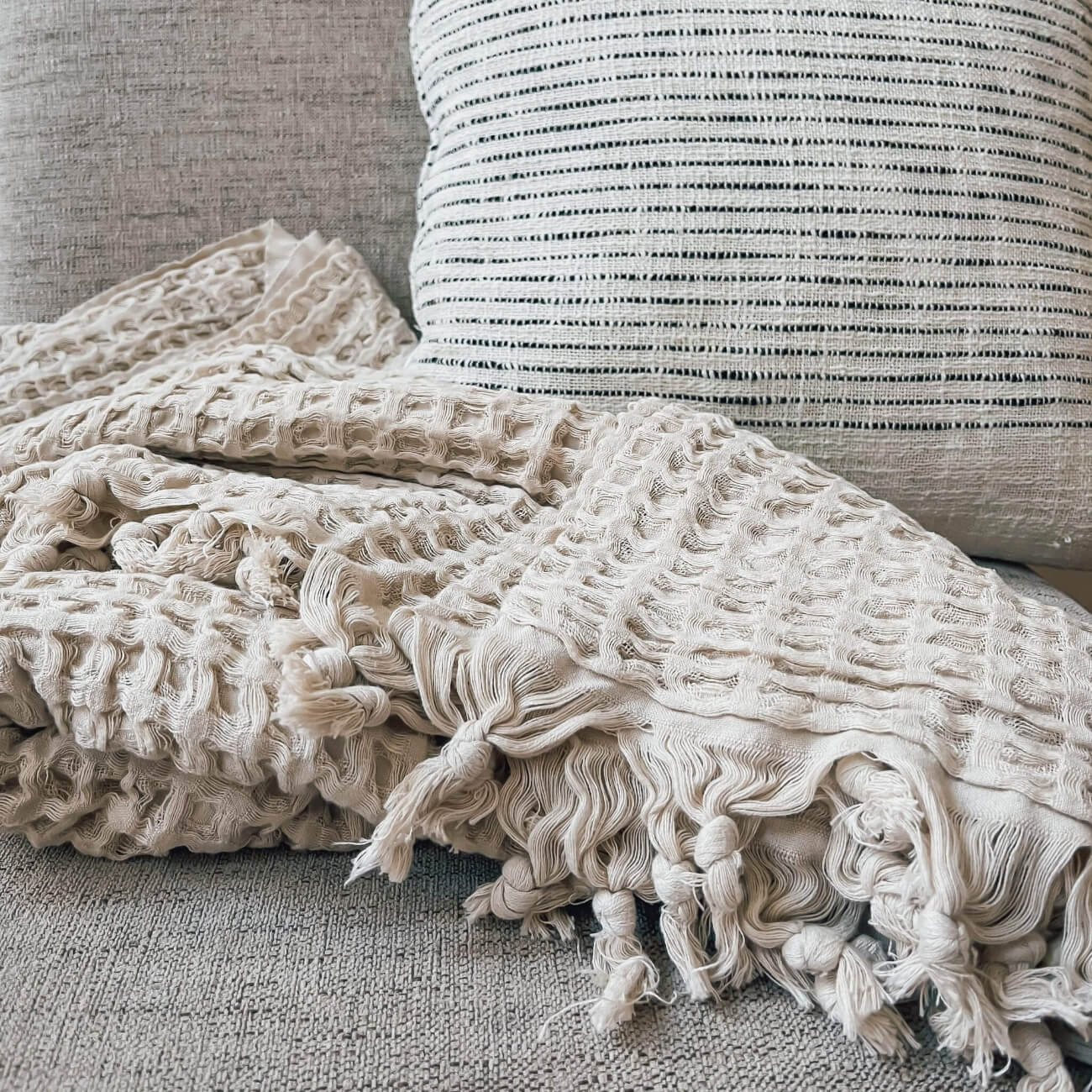 Waffle Blanket - Piccola Oat Milk