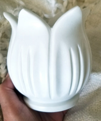 White Marble Blossom Votive