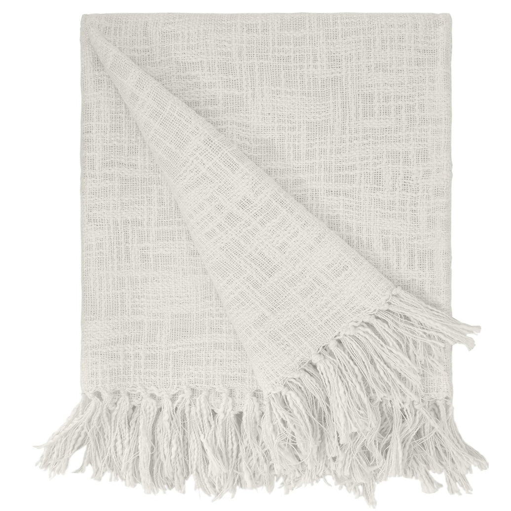 Woven Throw Blanket - White