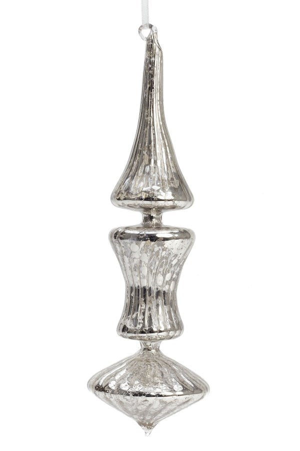 Mercury Glass Drop Ornament | 8.5"