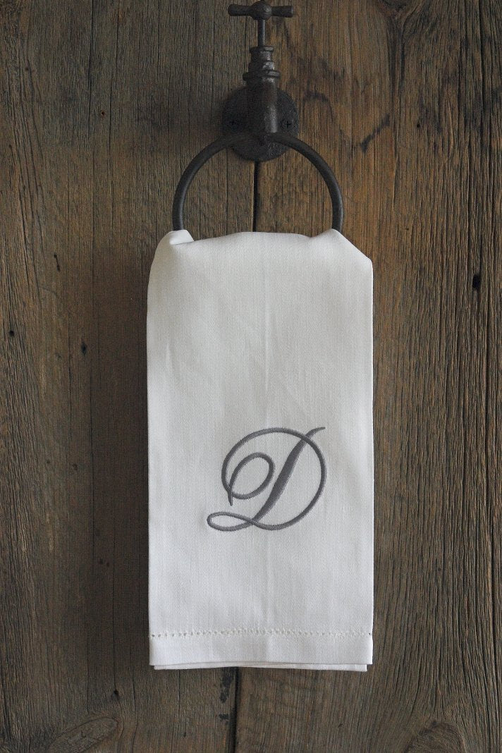 Monogrammed Linen Guest Towels