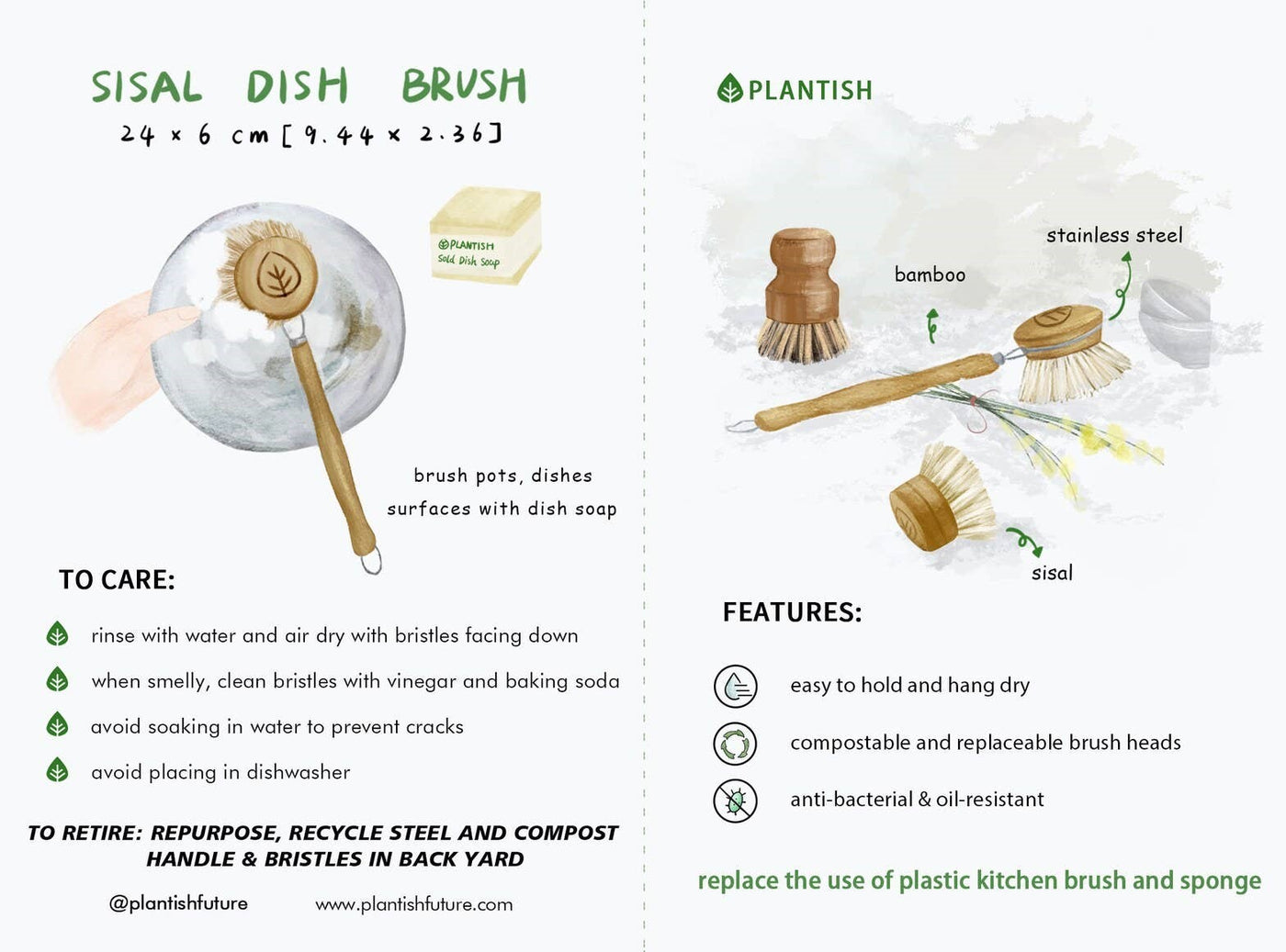 Best eco friendly dish brush - directions