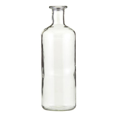 Bottleneck Glass Vase, 10.5", Style: Minimalist, Boho, Simplistic