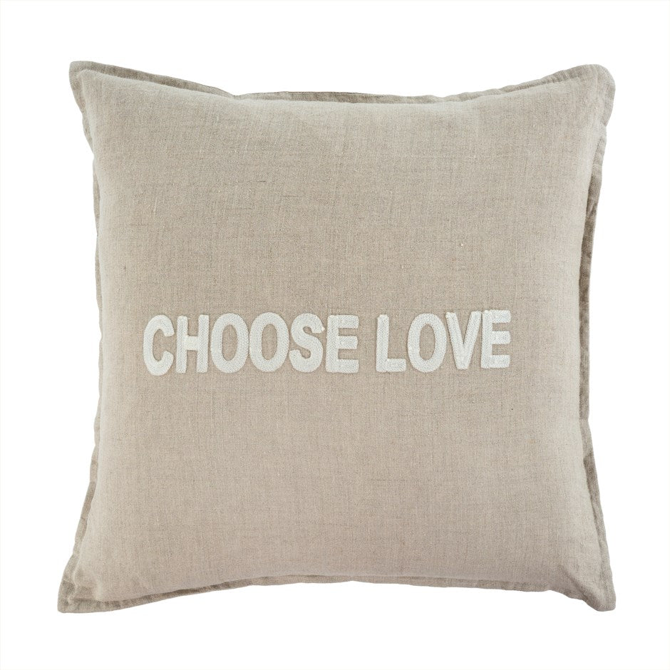 Choose Love Linen Pillow
