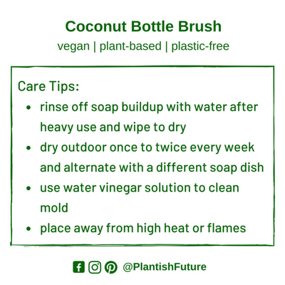 Instructions for use of Coconut Bottle Brush