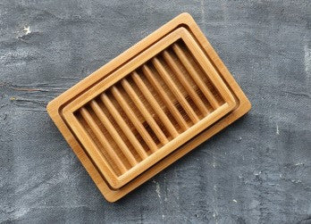Dual-Layer Bamboo Soap Dish