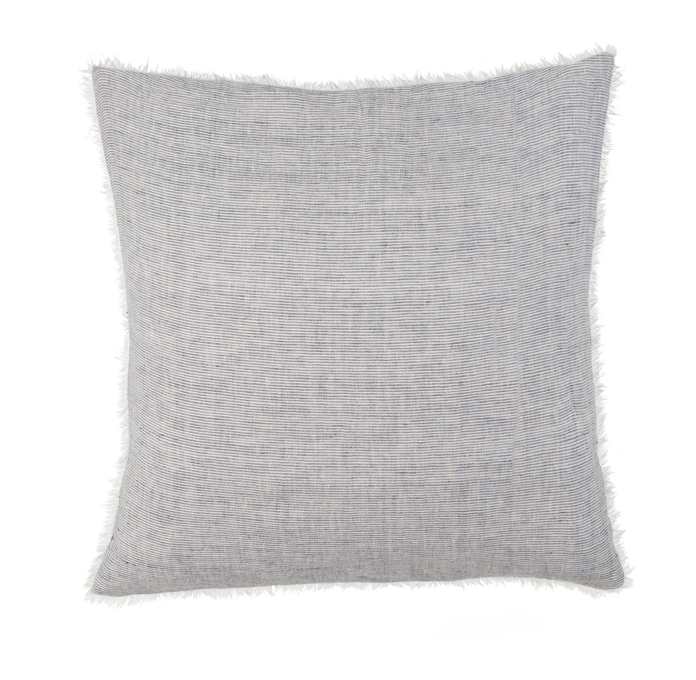 Lina Linen Pillow, Blue Stripe 24"