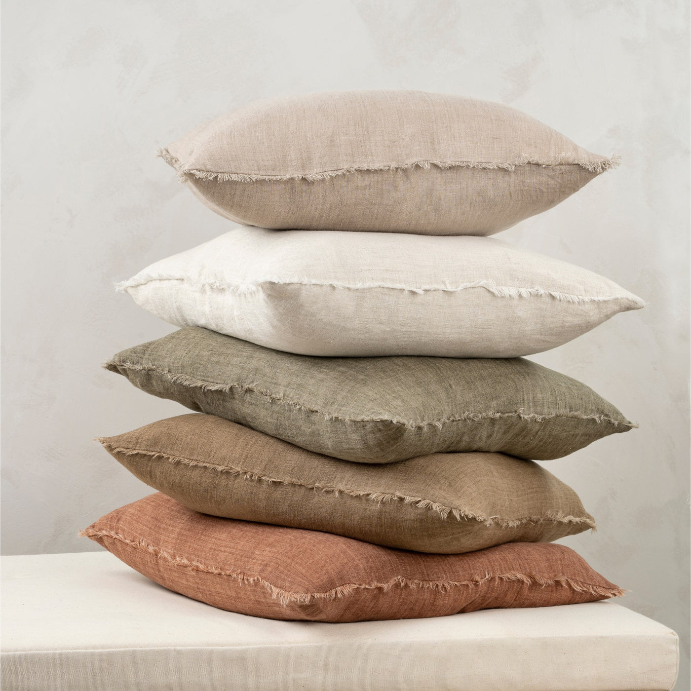 Lina Linen Pillow, Chambray 20"