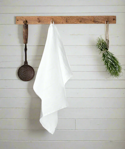 White Linen Tea Towel