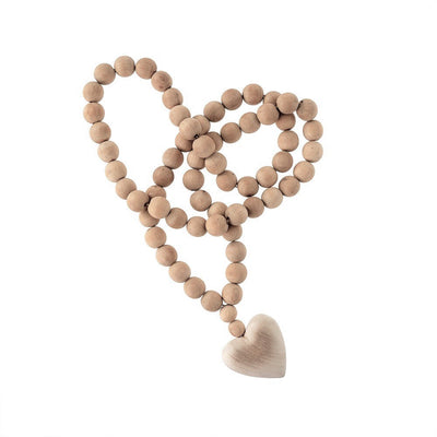 Wooden Heart Prayer Beads, Large