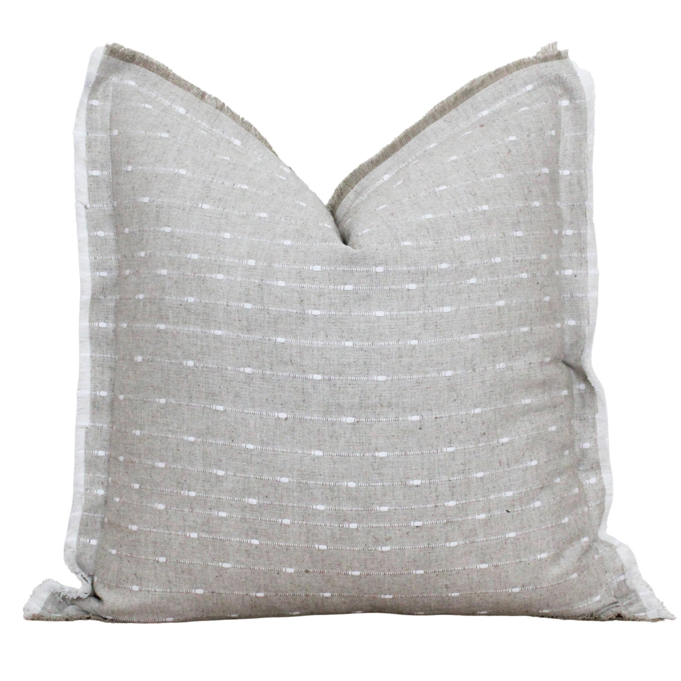 Decorative Bedroom Pillows - Dotted Fringe Pillow