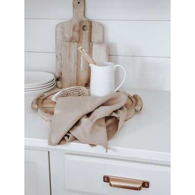 Linen Tea Towel, Taupe