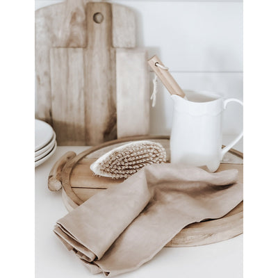 Linen Tea Towel, Taupe