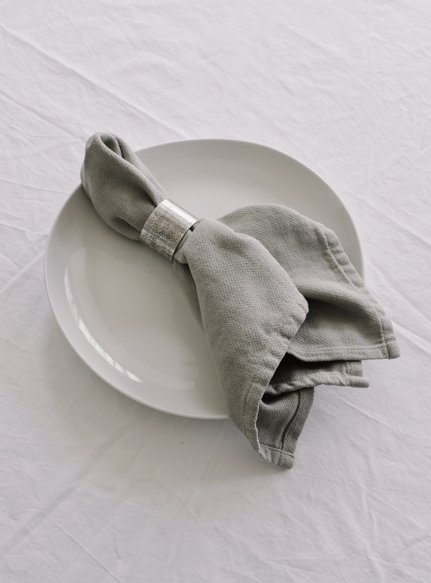 Napkins in rings - Organic cotton, haven