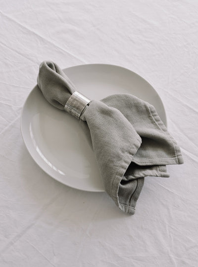 Napkins in rings - Organic cotton, haven