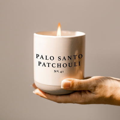 Palo Santo Patchouli Stoneware Soy Candle