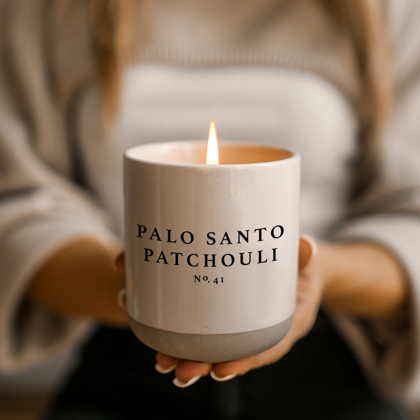 Palo Santo Patchouli Stoneware Soy Candle